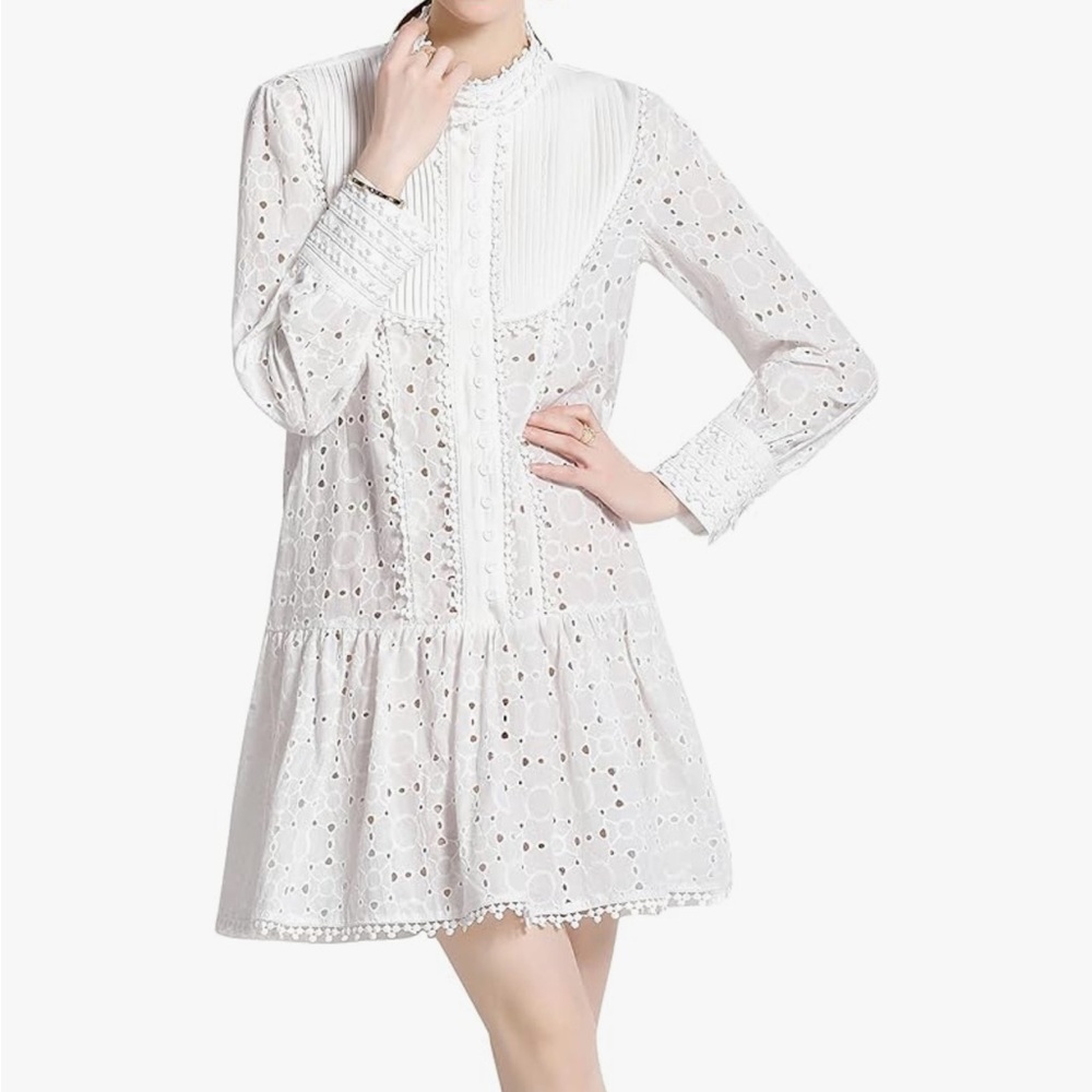 Elegant White Lace Dress